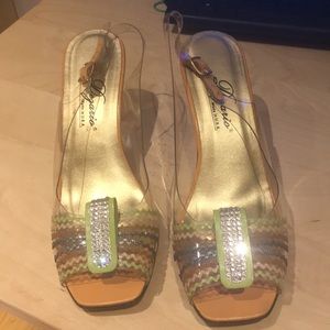 EVENING PUMPS - peep toe slingbacks